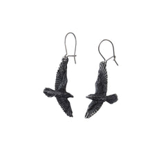 Black Raven Earrings