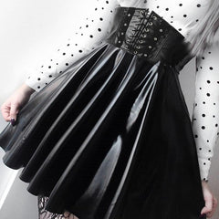 LEATHER GOTHIC EVIL SKIRT