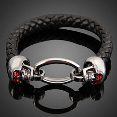Rhinestone Skull Bracelet